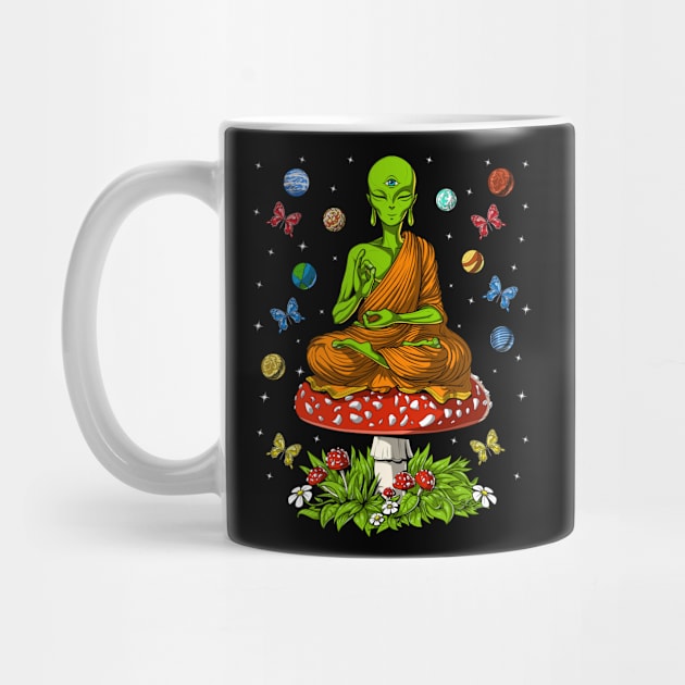 Mushroom Alien Buddha by underheaven